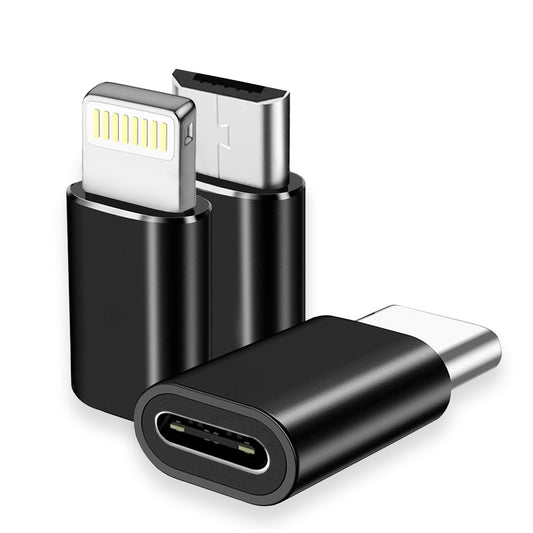 Adaptér pro data a nabíjení USB-C - Lightning / microUSB / USB-A Techsuit A19 TriFlashX 3v1, Černý