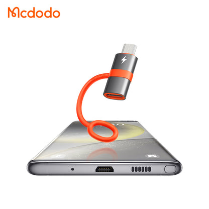 Adaptér pro data a nabíjení USB-C - microUSB McDodo OT-3820, šedý