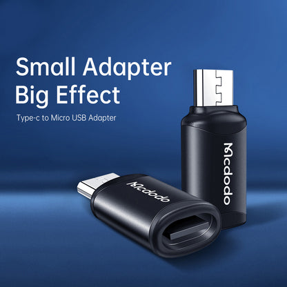 Adaptér pro data a nabíjení USB-C - microUSB McDodo OT-7690, černý