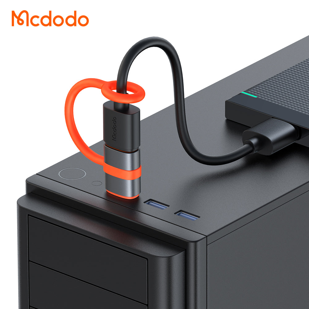 Adaptér pro data a nabíjení USB-C - USB-A McDodo OT-3800, šedý