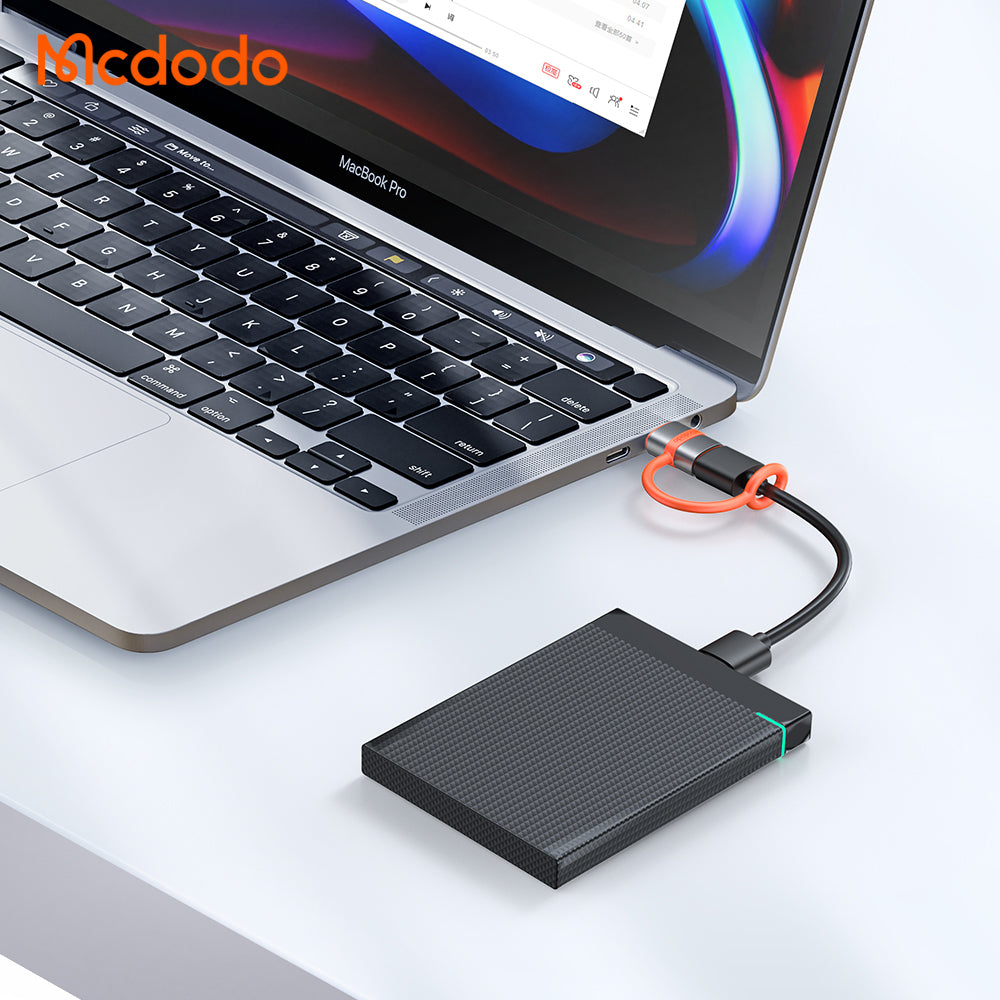 Adaptér pro data a nabíjení USB-C - USB-A McDodo OT-3800, šedý
