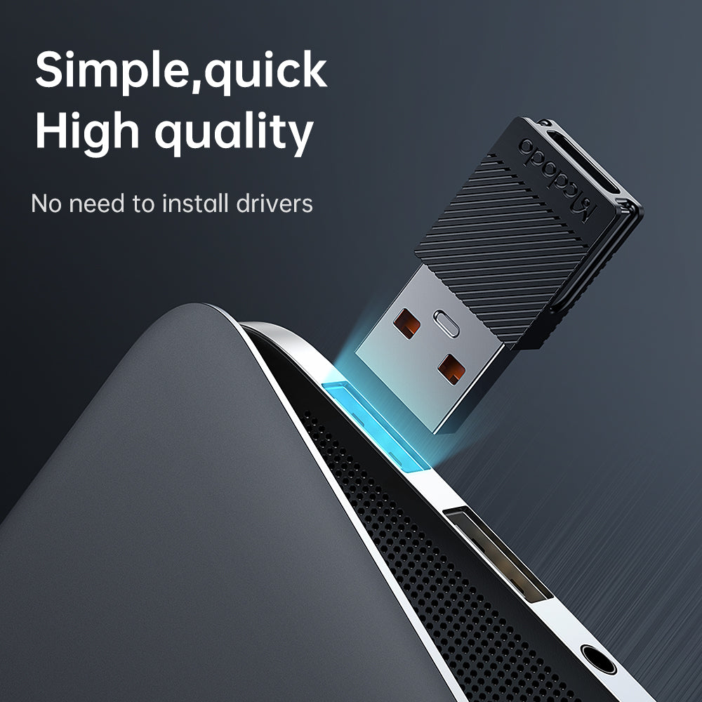 Adaptér pro data a nabíjení USB-C - USB-A McDodo OT-6970, černý