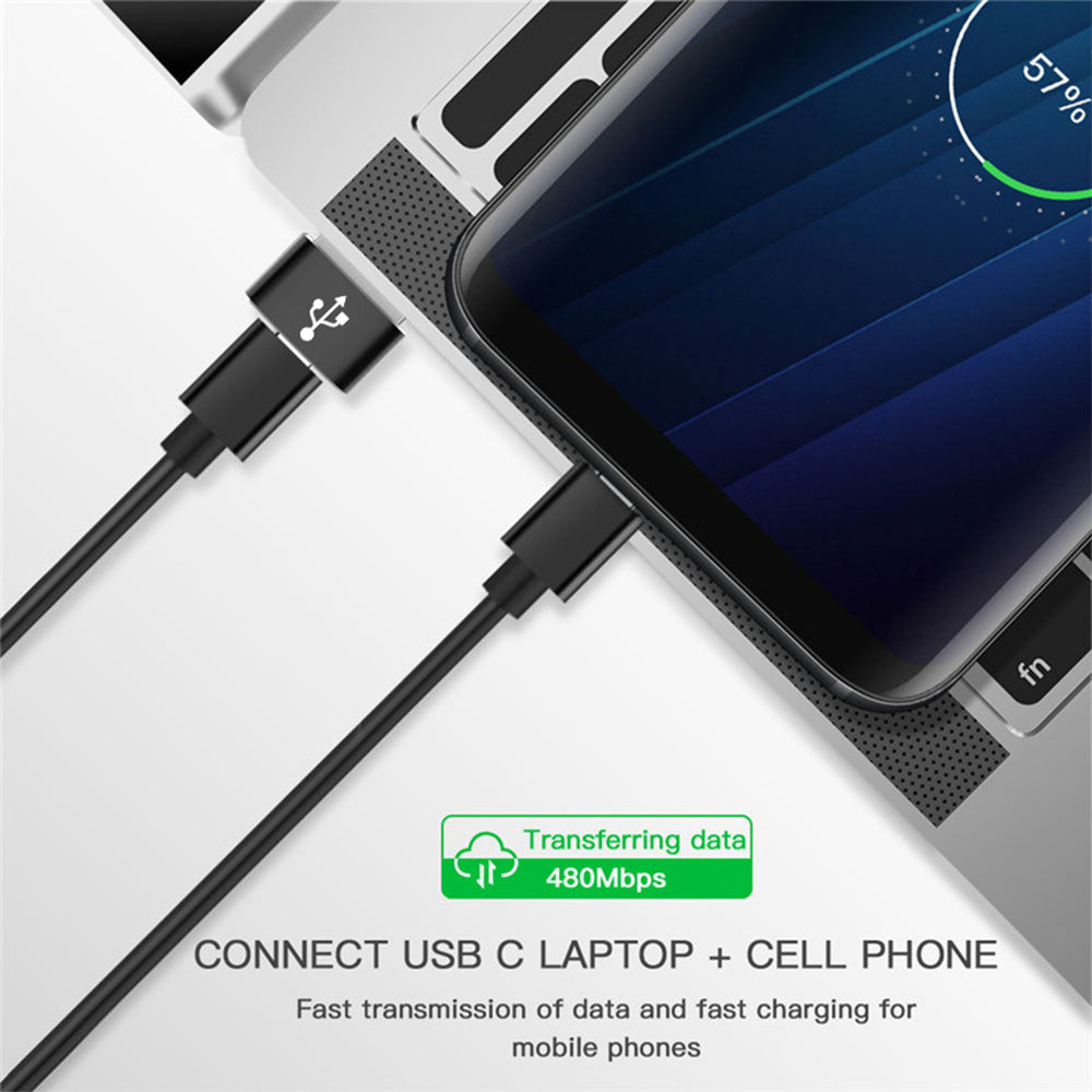 Adaptér pro data a nabíjení USB-C - USB-A Techsuit, černý