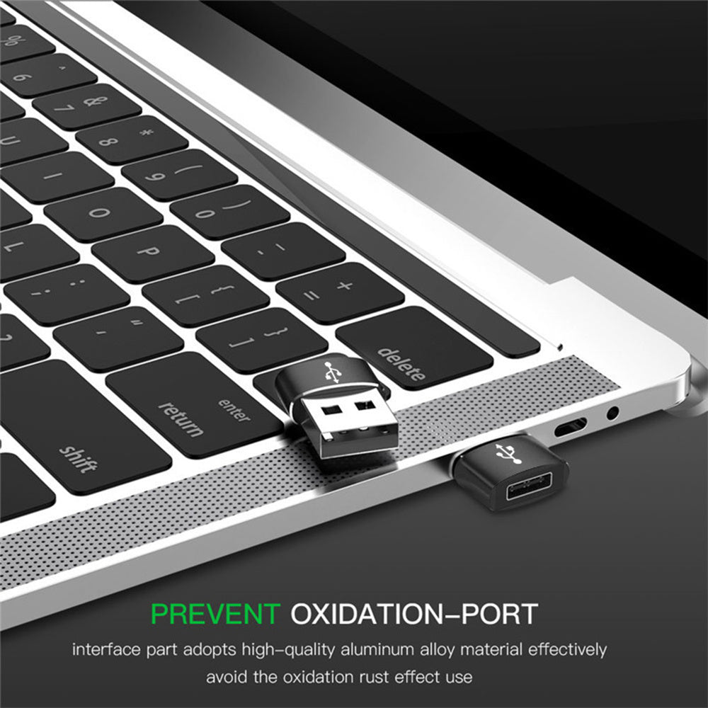 Adaptér pro data a nabíjení USB-C - USB-A Techsuit, černý