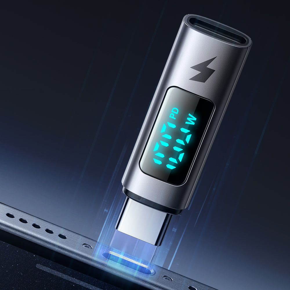 Adaptér pro data a nabíjení USB-C - USB-C McDodo OT-6090 Wales Display, černý