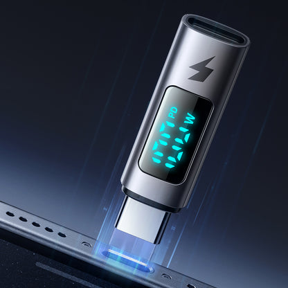 Adaptér pro data a nabíjení USB-C - USB-C McDodo OT-6090 Wales Display, černý
