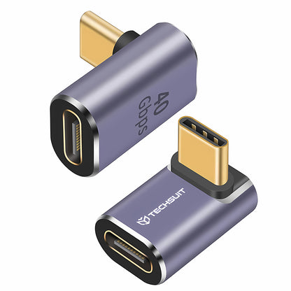 Adaptér pro data a nabíjení USB-C - USB-C Techsuit A12 TitanCoreX, šedý