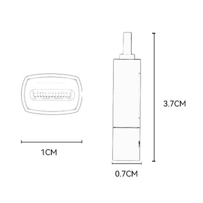 Adaptér pro data a nabíjení USB-C - USB-C Yesido GS24 Display, šedý