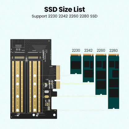 Adaptér rozhraní SSD UGREEN CM302 (70504), NVMe M.2 / SATA - PCIe 3.0 X4