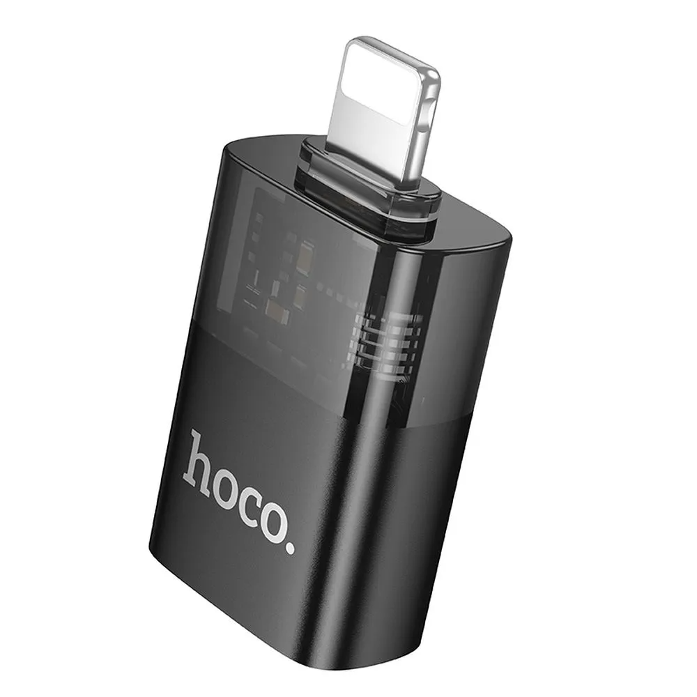 OTG Lightning adaptér - USB-A HOCO UA36, černý