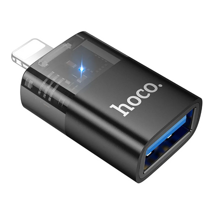 OTG Lightning adaptér - USB-A HOCO UA36, černý