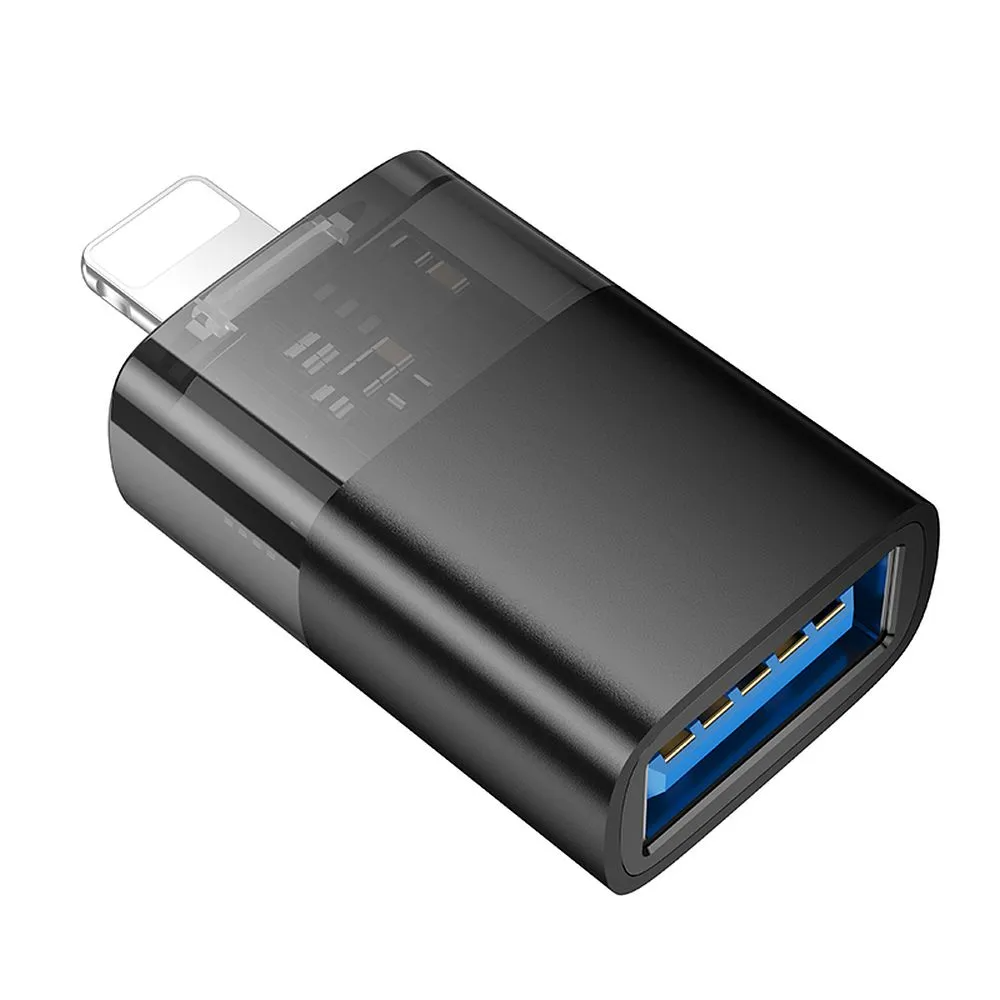 OTG Lightning adaptér - USB-A HOCO UA36, černý