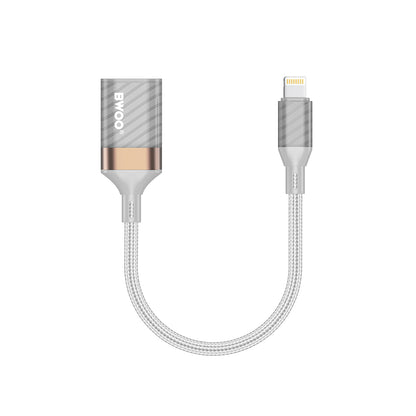 Adaptér OTG Lightning - USB-A BWOO BZ70, Šedý