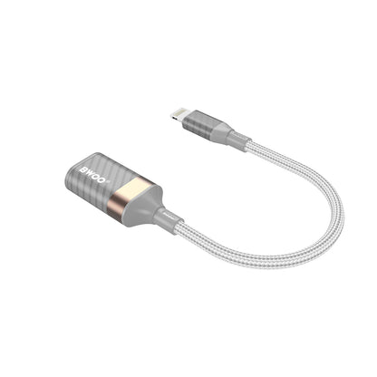 Adaptér OTG Lightning - USB-A BWOO BZ70, Šedý