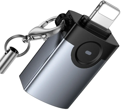 OTG Lightning adaptér - USB-A HOCO UA46, šedý