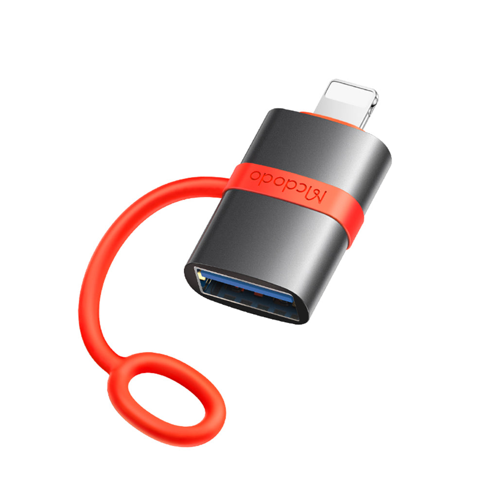 Adaptér OTG Lightning - USB-A McDodo OT-2600, šedý