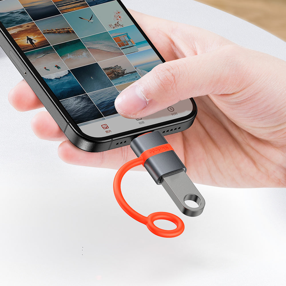 Adaptér OTG Lightning - USB-A McDodo OT-2600, šedý