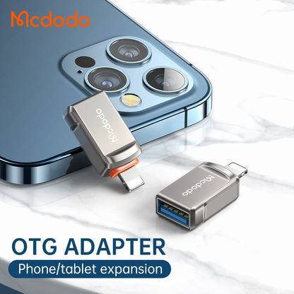 Adaptér OTG Lightning - USB-A McDodo OT-8600, Šedý