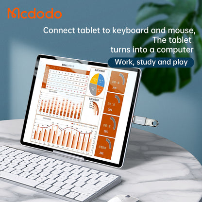 Adaptér OTG Lightning - USB-A McDodo OT-8600, Šedý