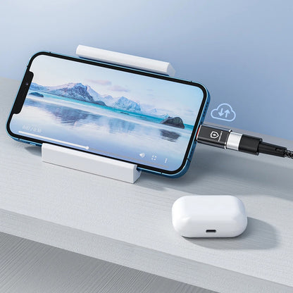 Adaptér OTG Lightning - USB-A Techsuit A6 HyperPort, Černý Oranžový