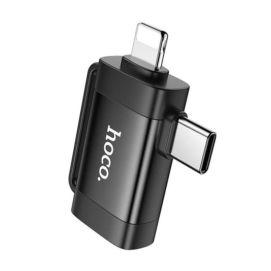 Adaptér OTG USB-C / Lightning - USB-A HOCO UA31F, Černý