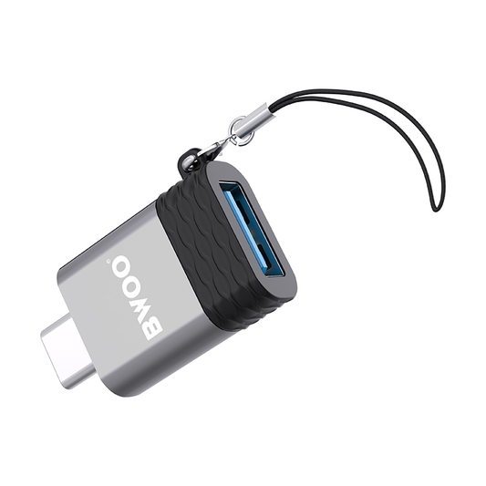 Adaptér OTG USB-A - USB-C BWOO BZ-35, Šedý