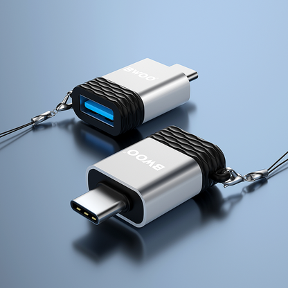 Adaptér OTG USB-A - USB-C BWOO BZ-35, Šedý