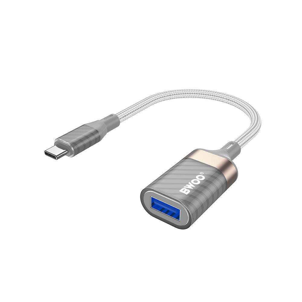 Adaptér OTG USB-C - USB-A BWOO BZ69, Šedý