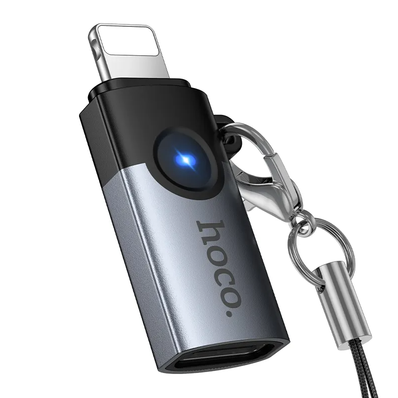 USB-C - Lightning datový a nabíjecí adaptér HOCO UA46A, šedý