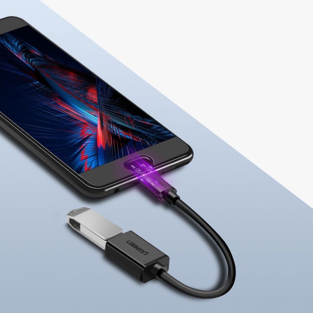 Adaptér USB-C na USB-A OTG UGREEN US154, černý 