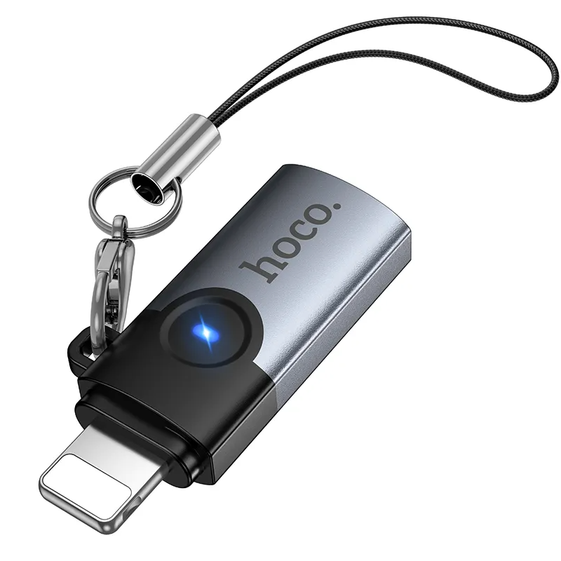 USB-C - Lightning datový a nabíjecí adaptér HOCO UA46A, šedý