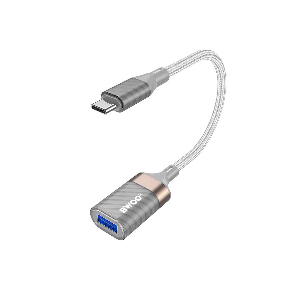 Adaptér OTG USB-C - USB-A BWOO BZ69, Šedý