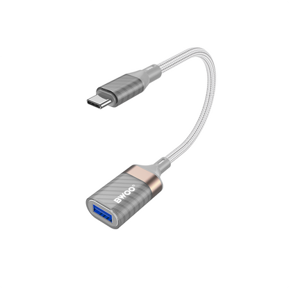 Adaptér OTG USB-C - USB-A BWOO BZ69, Šedý