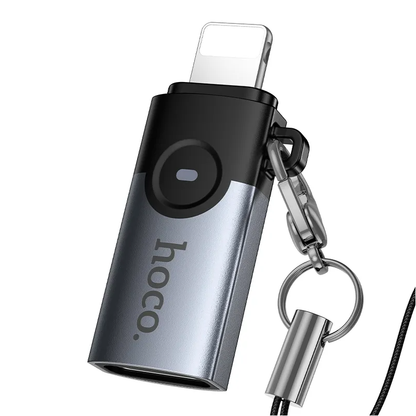USB-C - Lightning datový a nabíjecí adaptér HOCO UA46A, šedý