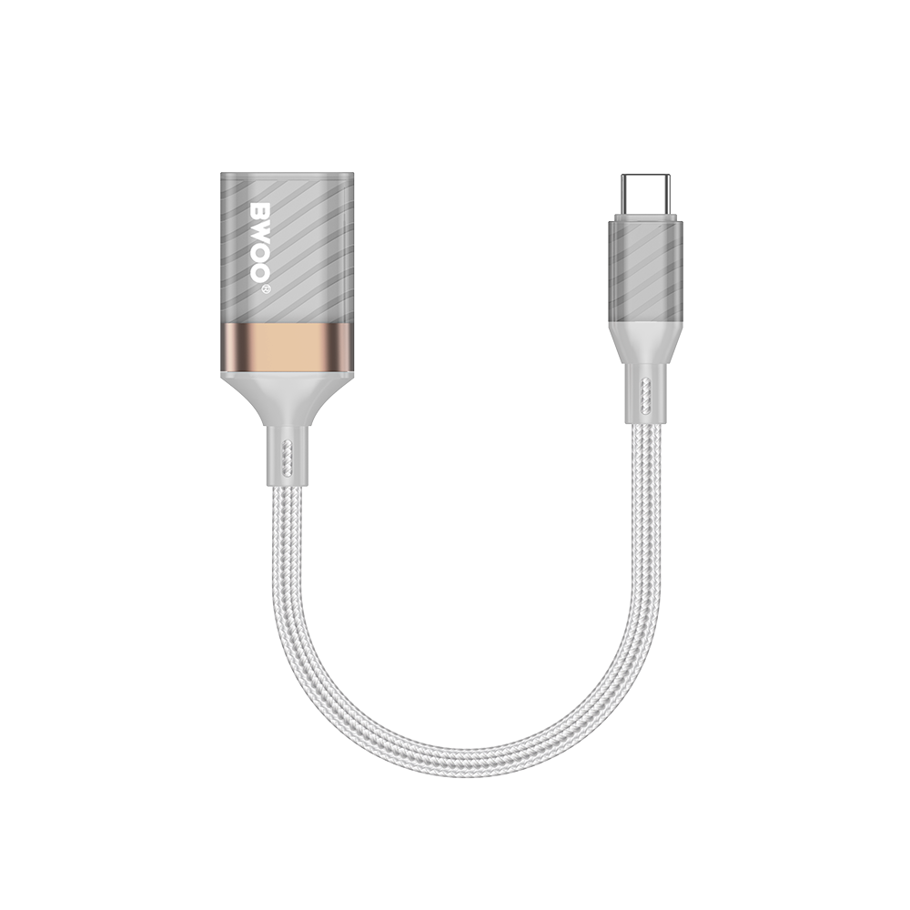 Adaptér OTG USB-C - USB-A BWOO BZ69, Šedý