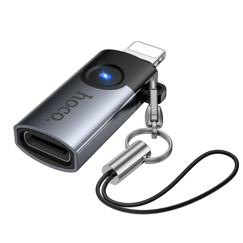 USB-C - Lightning datový a nabíjecí adaptér HOCO UA46A, šedý