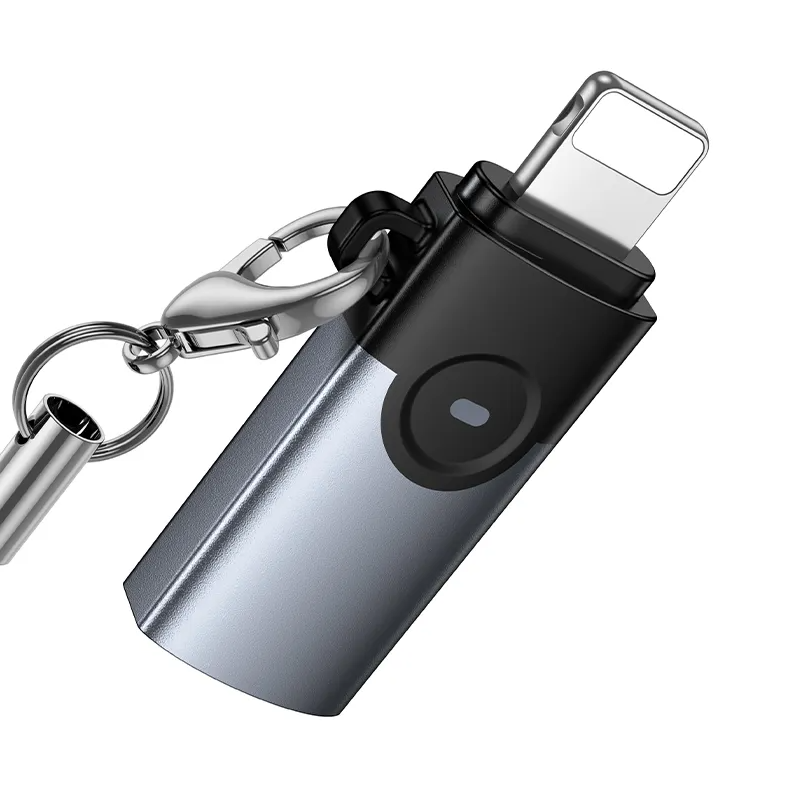 USB-C - Lightning datový a nabíjecí adaptér HOCO UA46A, šedý