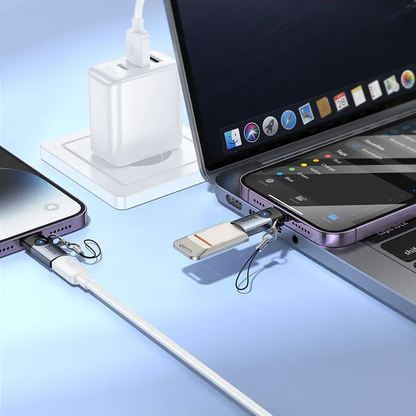 USB-C - Lightning datový a nabíjecí adaptér HOCO UA46A, šedý