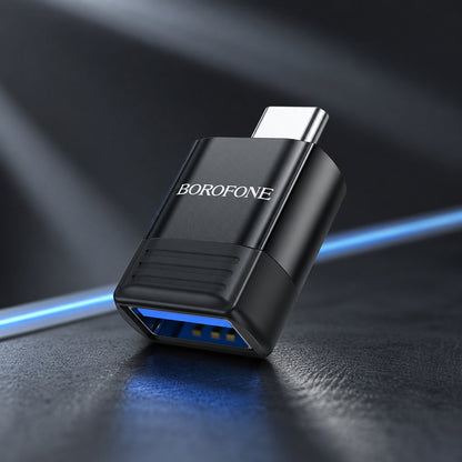 Adaptér OTG USB-C - USB-A Borofone BV18, Černý