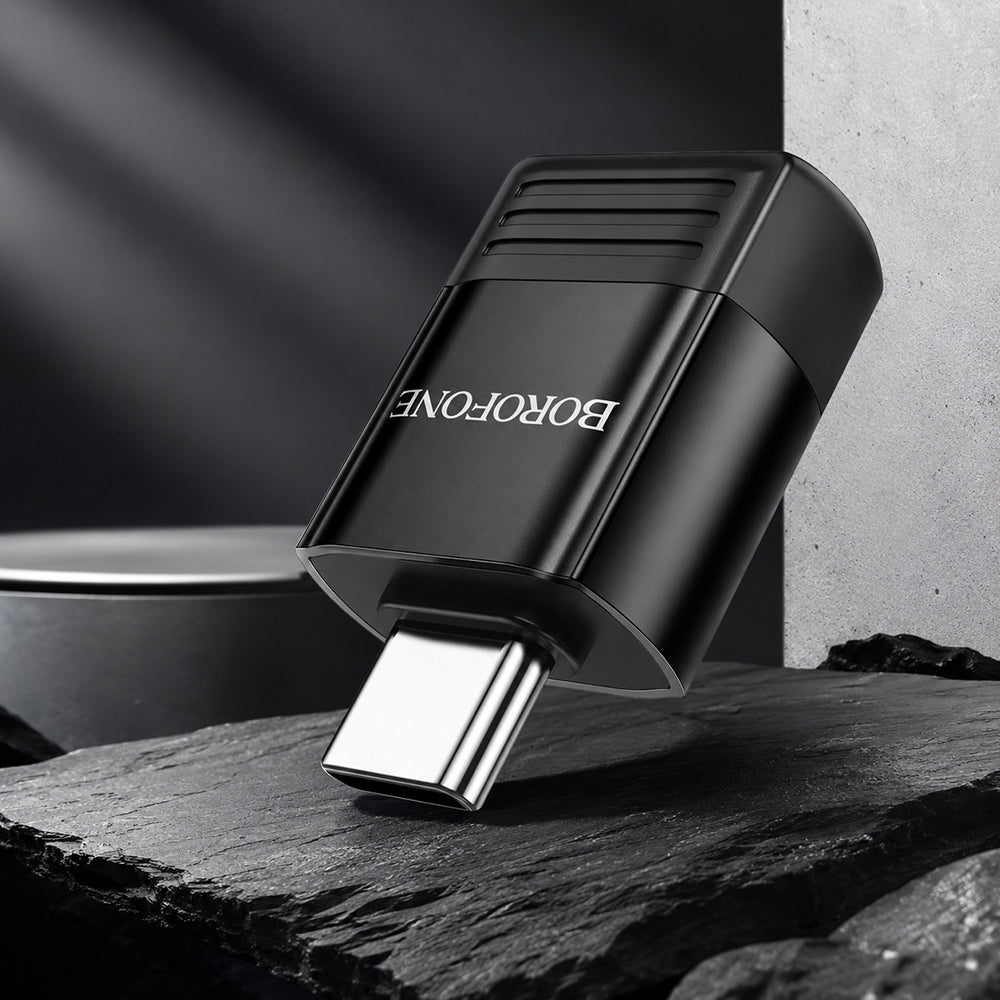 Adaptér OTG USB-C - USB-A Borofone BV18, Černý