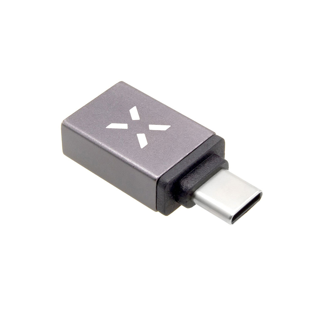 OTG USB-C to USB-A Fixed Adapter, Gray