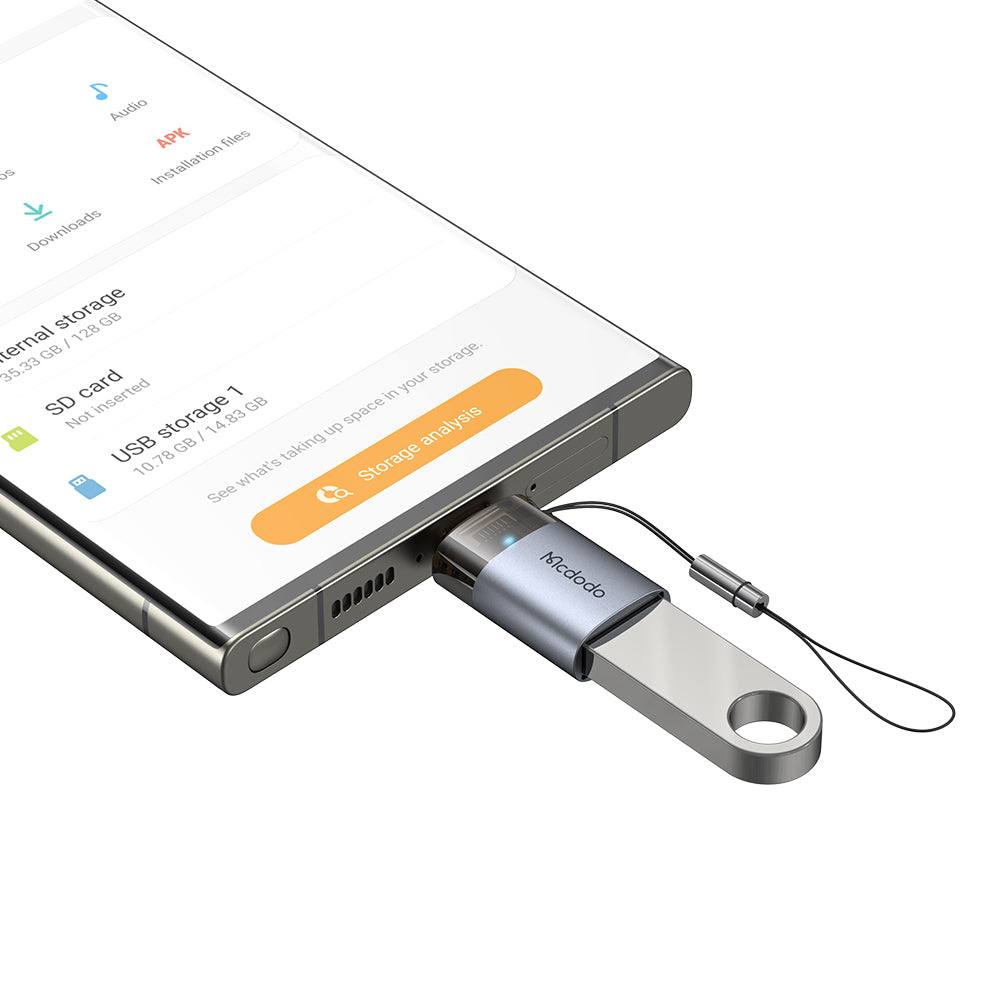 Adaptér OTG USB-C - USB-A McDodo OT-7400, Černý