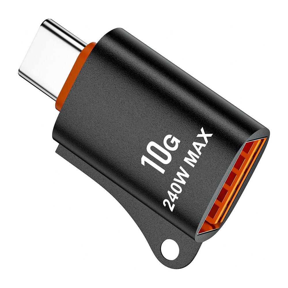 Adaptér OTG USB-C - USB-A Techsuit A1 HyperPort, Černá Oranžová