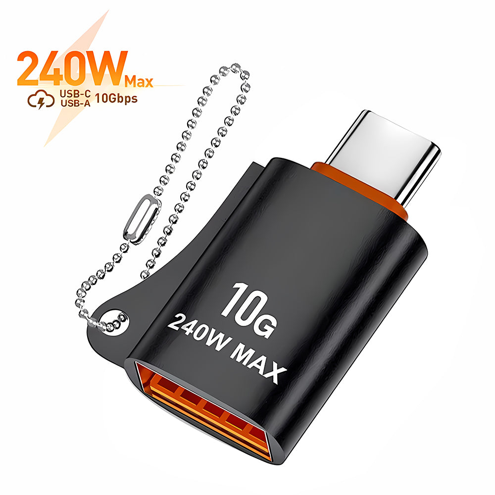 Adaptér OTG USB-C - USB-A Techsuit A1 HyperPort, Černá Oranžová