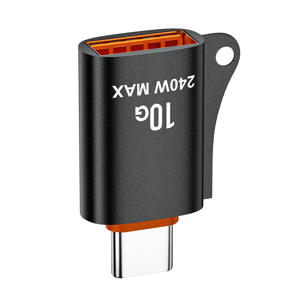 Adaptér OTG USB-C - USB-A Techsuit A1 HyperPort, Černá Oranžová