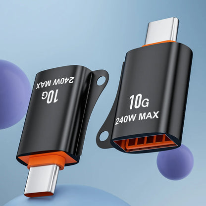 Adaptér OTG USB-C - USB-A Techsuit A1 HyperPort, Černá Oranžová