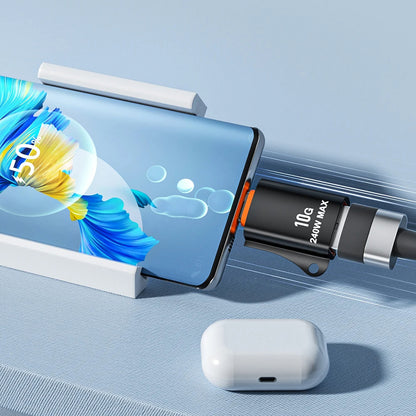 Adaptér OTG USB-C - USB-A Techsuit A1 HyperPort, Černá Oranžová