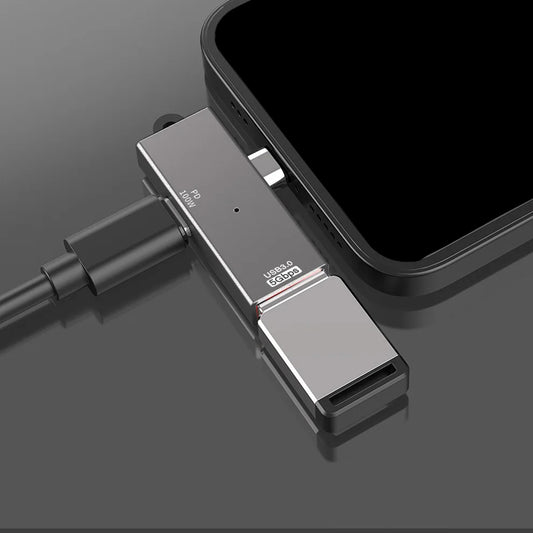 Adaptér OTG USB-C - USB-A Techsuit A21, Šedý