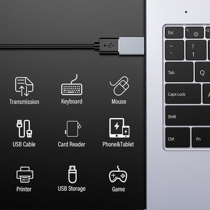 OTG USB-C to USB-A Adapter Techsuit A8 SlateVolt, Gray