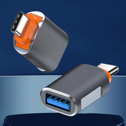 Adaptér OTG USB-C - USB-A Techsuit A9 SlateVolt, Šedá Oranžová